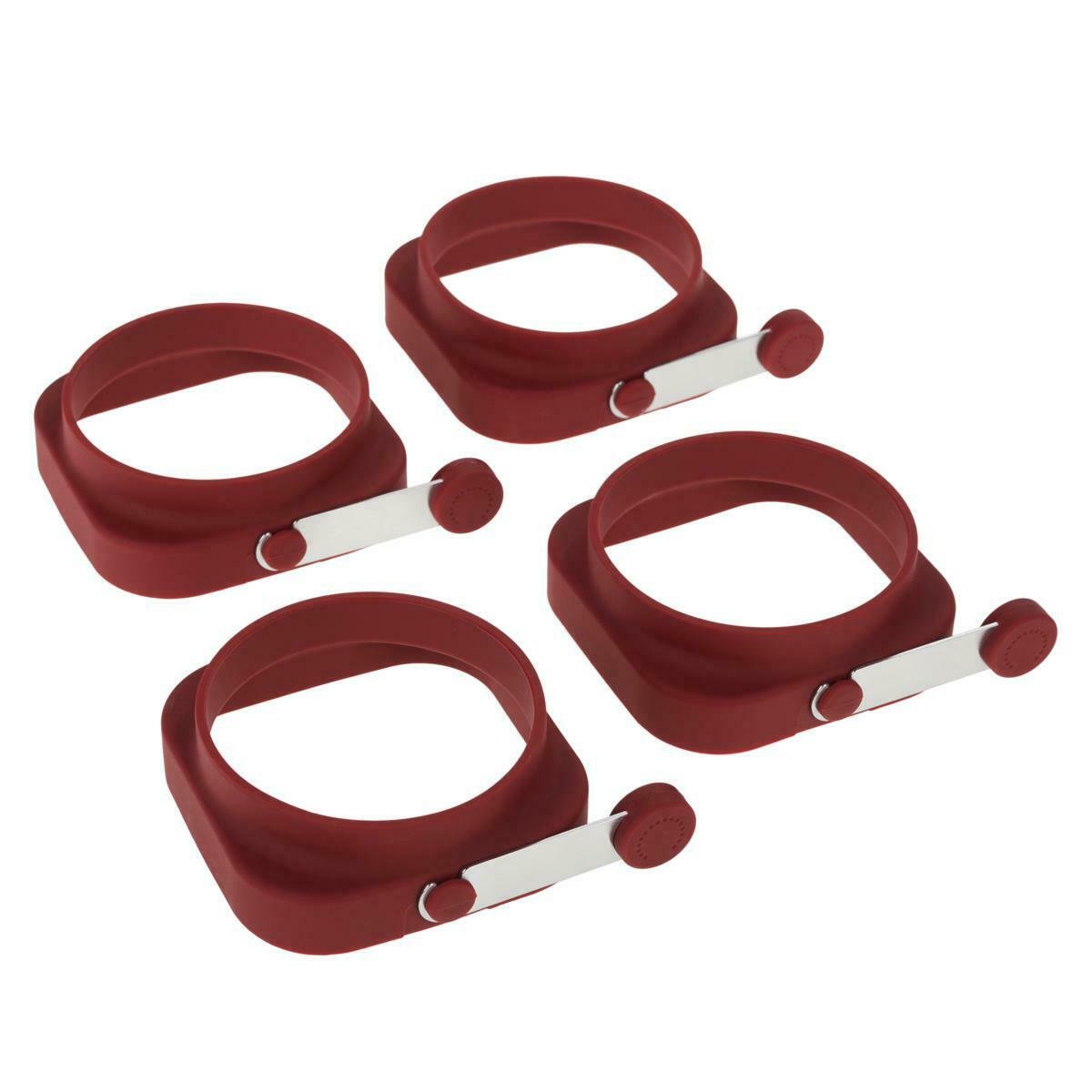 Curtis Stone 4-piece Silicone Egg Ring Set Model 713-698