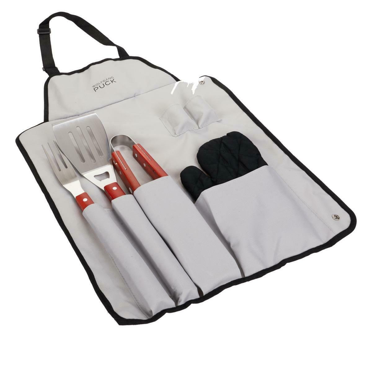 Wolfgang Puck 7-piece BBQ Utensil Set with Apron Model 712-954