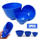 3Pcs Rubber Dental Nonstick Impression Alginate Flexible Mixing Medical Bowls *