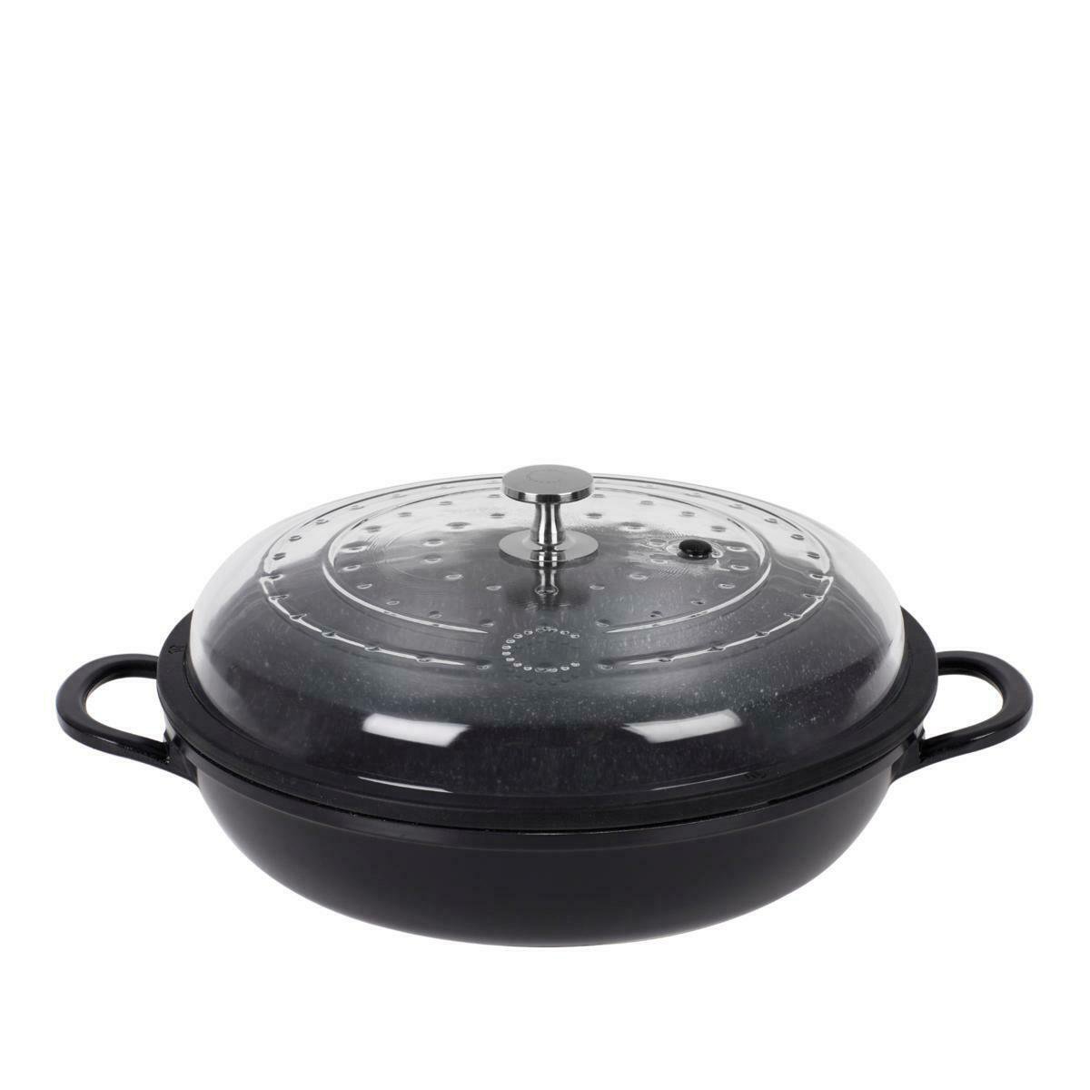 Curtis Stone 4-Quart Cast Aluminum Pan with Glass Lid