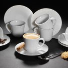 Alessi KU 2 4 6 Porcelain Cups & Saucer Espresso Coffee Ceramic Gift Boxed Set
