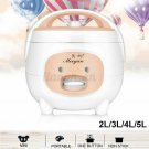 2/3/4/5L Portable Mini Electric Rice Cooker Non Stick Pot Soup Kitchen Cook
