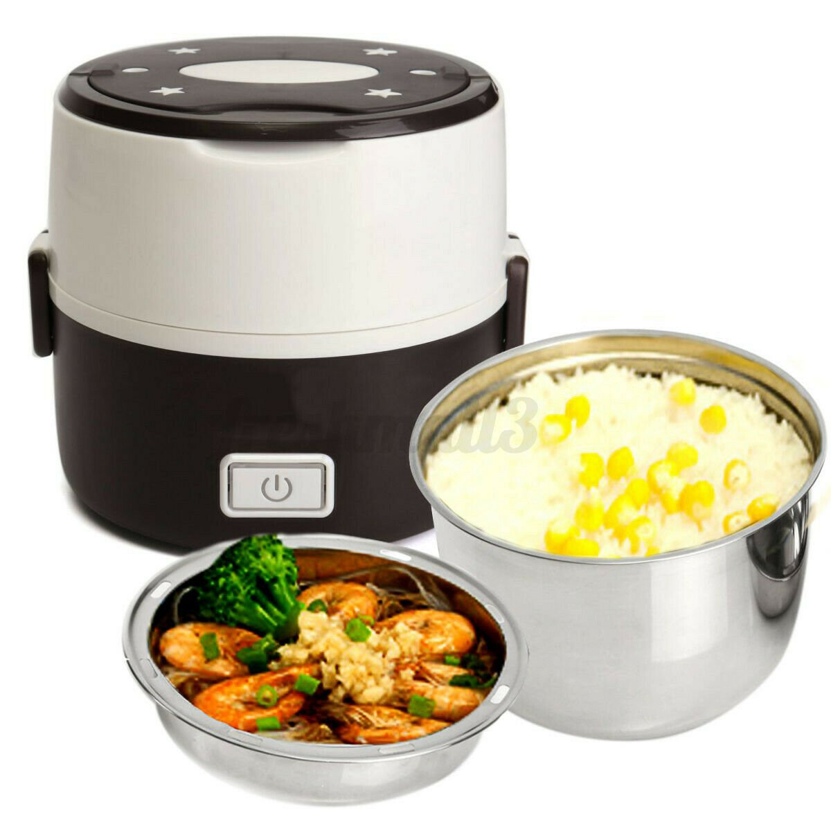 Portable Electric Lunch Box 2 Layer 1.0L Mini Steamer Pot Heating Rice &Icirc;&micro; &Iuml;�