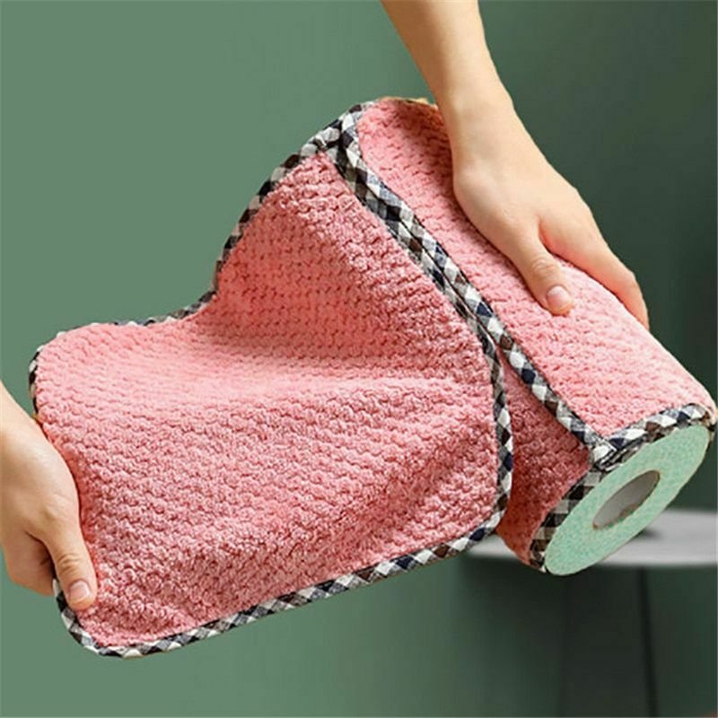 Double Sided Kitchen Towel Absorbent Dish Cloth Non-stick Oil scouring pad House