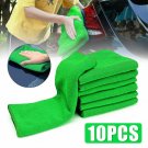 10X Absorbent Microfiber Towel Car Home Kitchen Washing Clean Wash Cloth Green