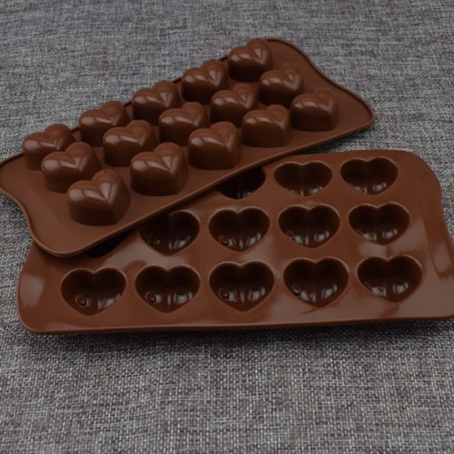 3D Silicone Chocolate Mold Candy Cookie Heart Shape Cake Decors Baking Mould DIY