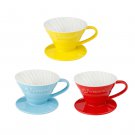 V60 Ceramic Pour Over Coffee Dripper Paper Filter Cup Cone for 1-2 Cups