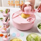 12 IN 1 Mandoline Slicer Vegetable Cutter Potato Onion Carrot Grater Chopper UK