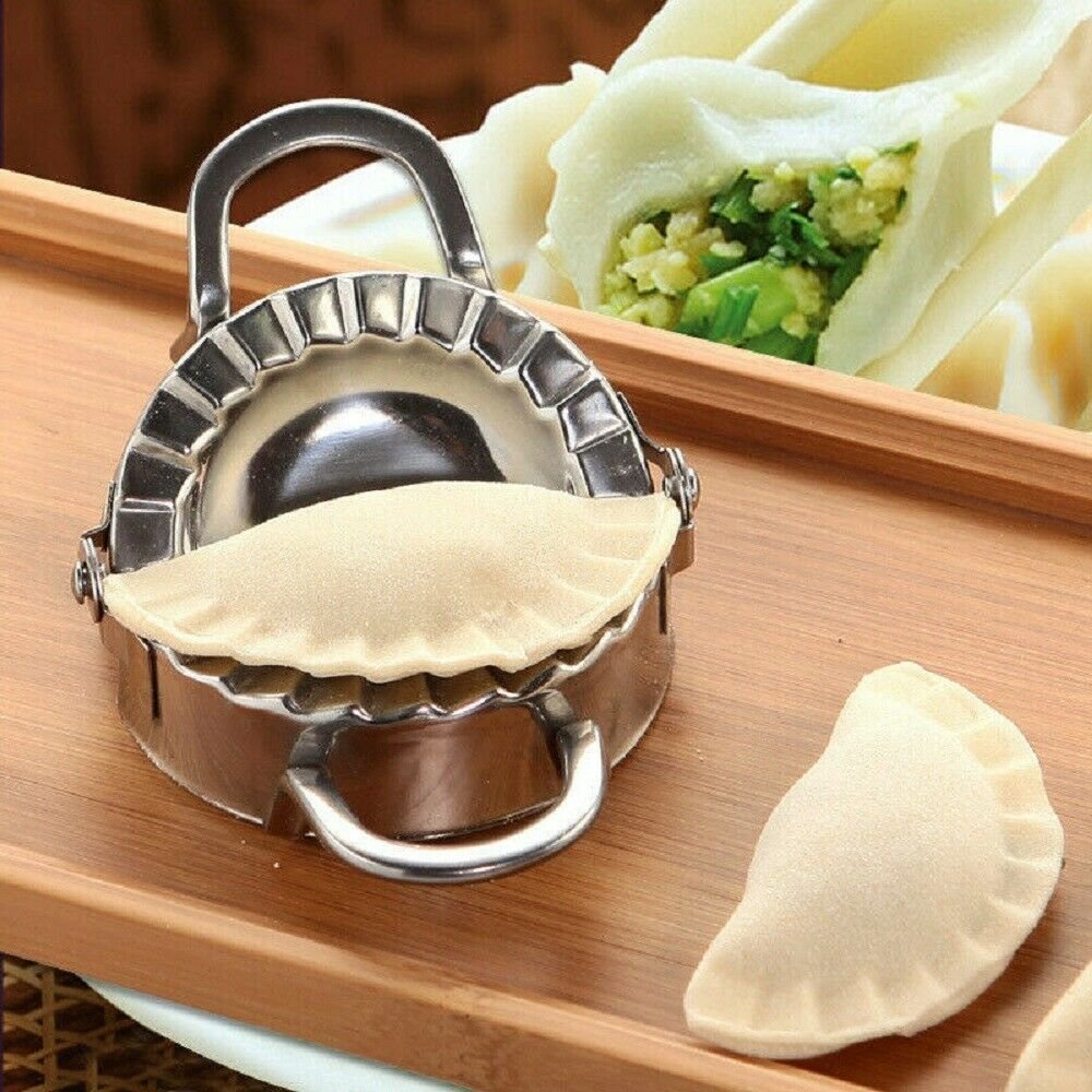 UK Stainless Steel Dumpling Maker Mould-Dough Presser Wraper Cutter Kitchen-Tool