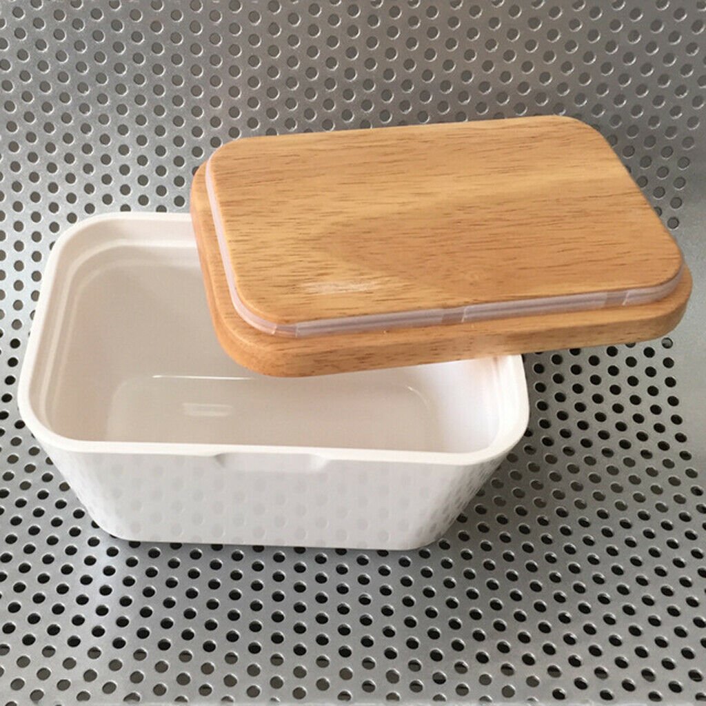 Butter Dish Cheese Storage Container with Lid Serving Dining Tableware 250ml