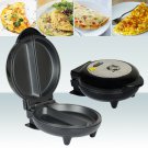 NON STICK 750W ELECTRIC KITCHEN EGG OMELETTE MAKER COOKER BLACK WITH SILVER TOP