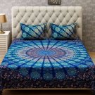 Mandala Duvet Quilt Cover with Pillow Case Super King Size Indian Bedding Set