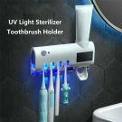 Automatic Toothpaste Dispenser Toothbrush Holder UV Sterilizer Stand Wall Mount