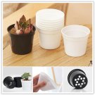 10Pcs Plastic Round Flower Pot Home Garden Nursery Pot Planter Planting Supplies