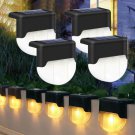 1/4X Solar LED Deck Lights Outdoor Path Garden Pathway Stairs Step Fence Lamp