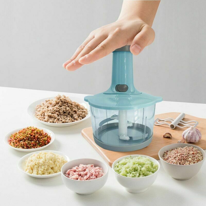 Hand Pull Chopper Manual Vegetable Grinder Cutter Mincer Shredder Kitchen Gadget