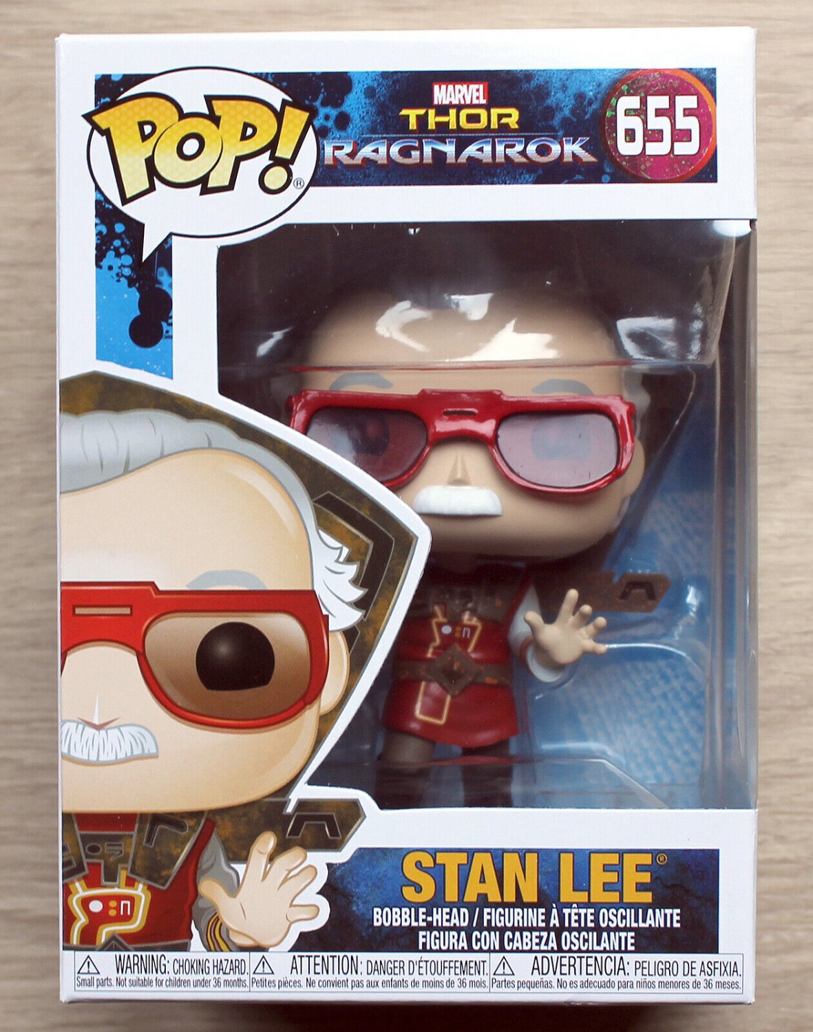 Funko Pop Marvel Thor Ragnarok Stan Lee + Free Protector