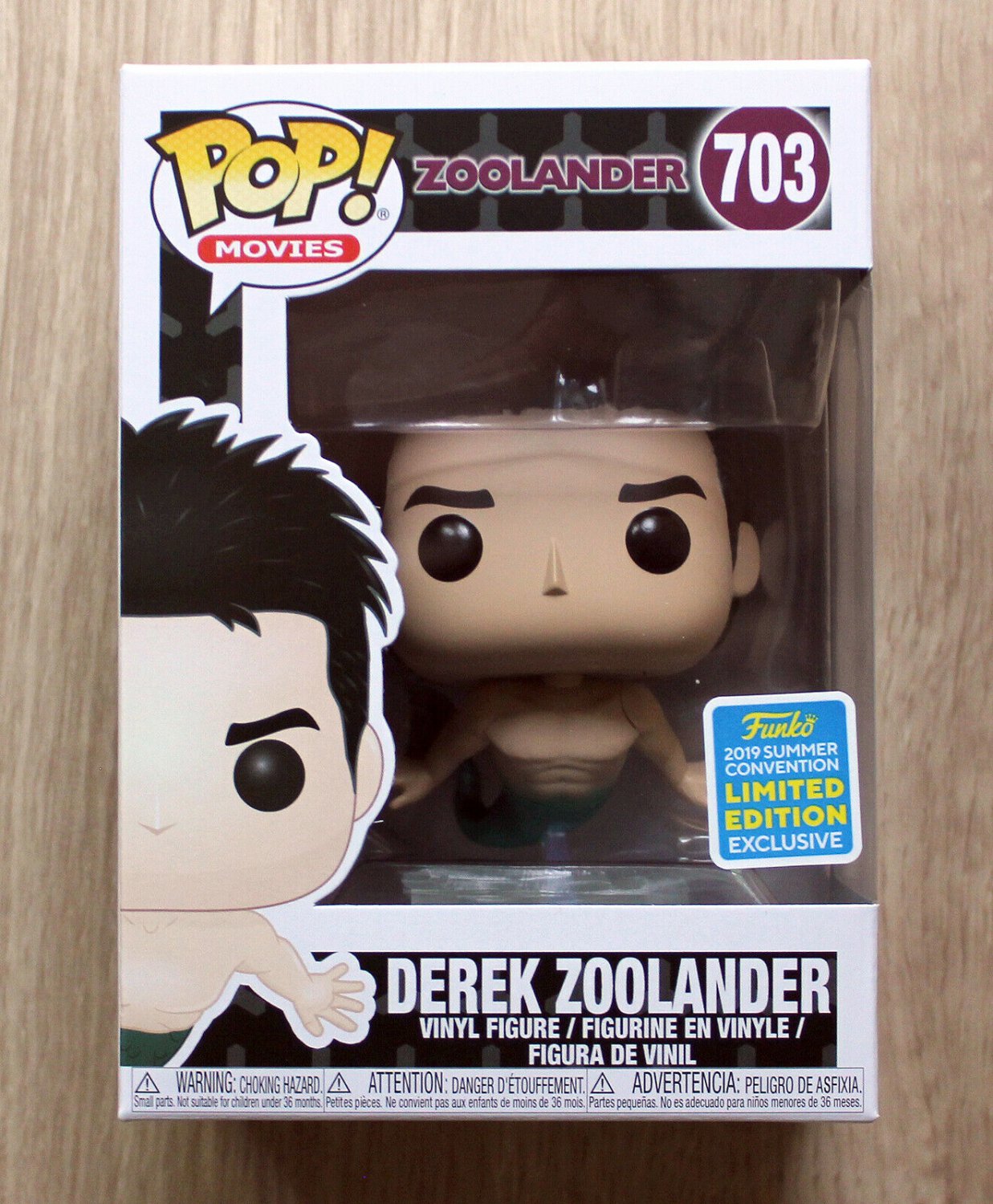 Funko Pop Zoolander Derek Zoolander As Mermaid SDCC + Free Protector