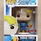 Funko Pop Marvel Fantastic Four Human Torch With Flames + Free Protector