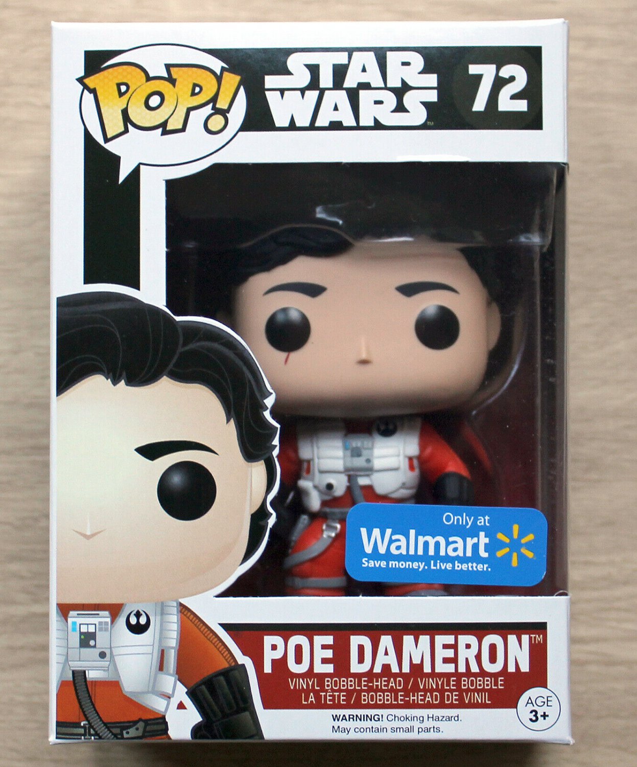 Funko Pop Star Wars Poe Dameron + Free Protector