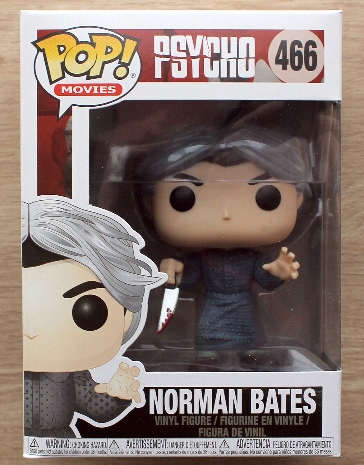 Funko Pop Psycho Norman Bates + Free Protector