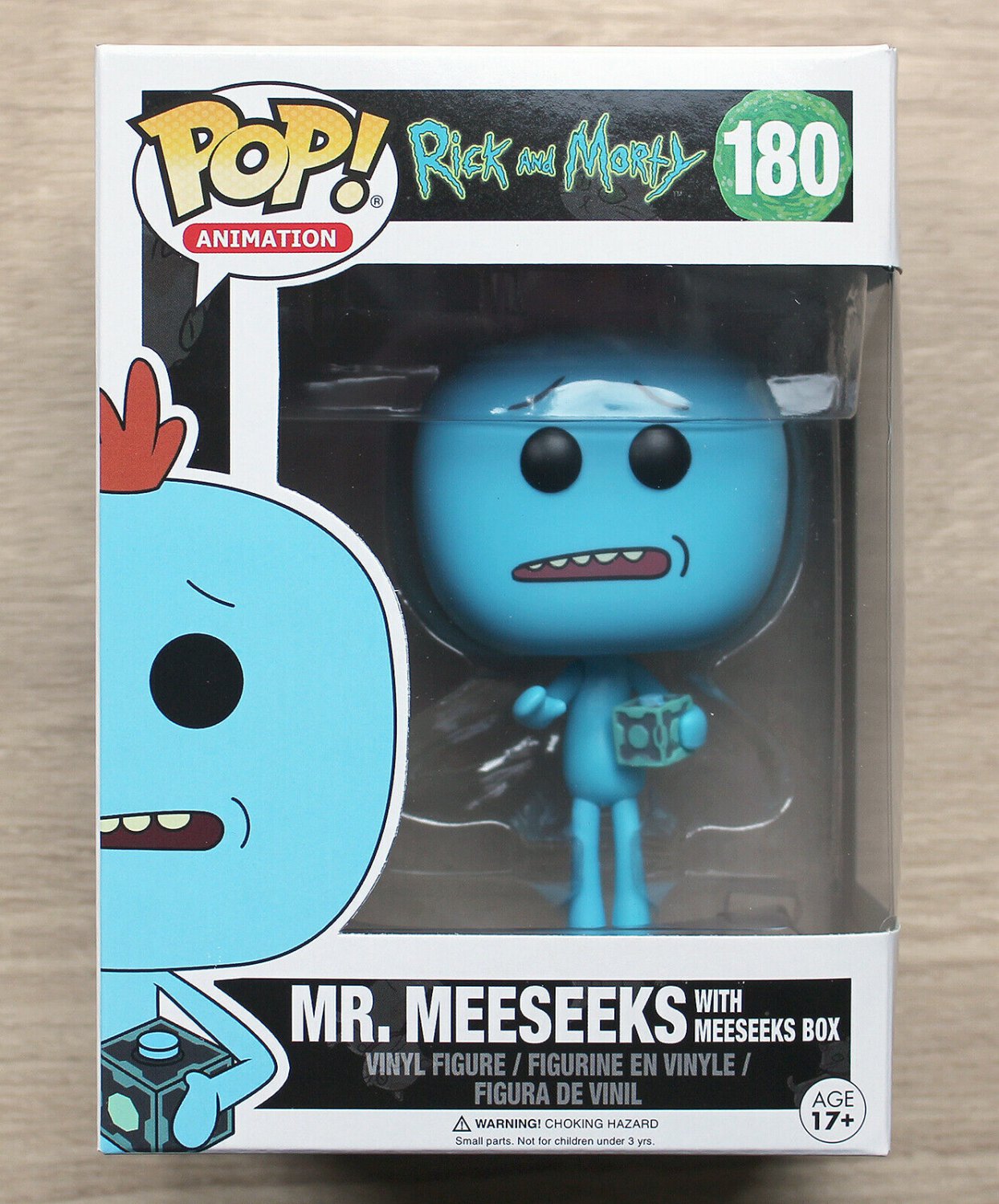 Funko Pop Rick And Morty Mr Meeseeks With Meeseeks Box + Free Protector