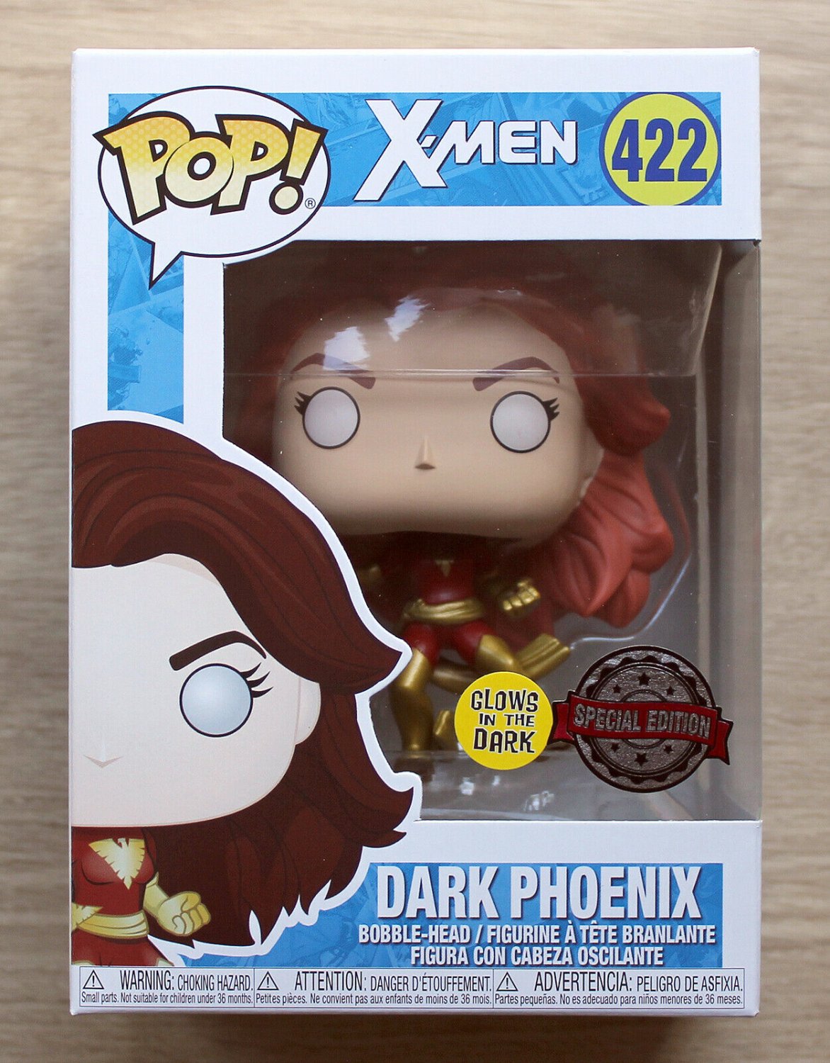Funko Pop Marvel X-Men Dark Phoenix GITD + Free Protector