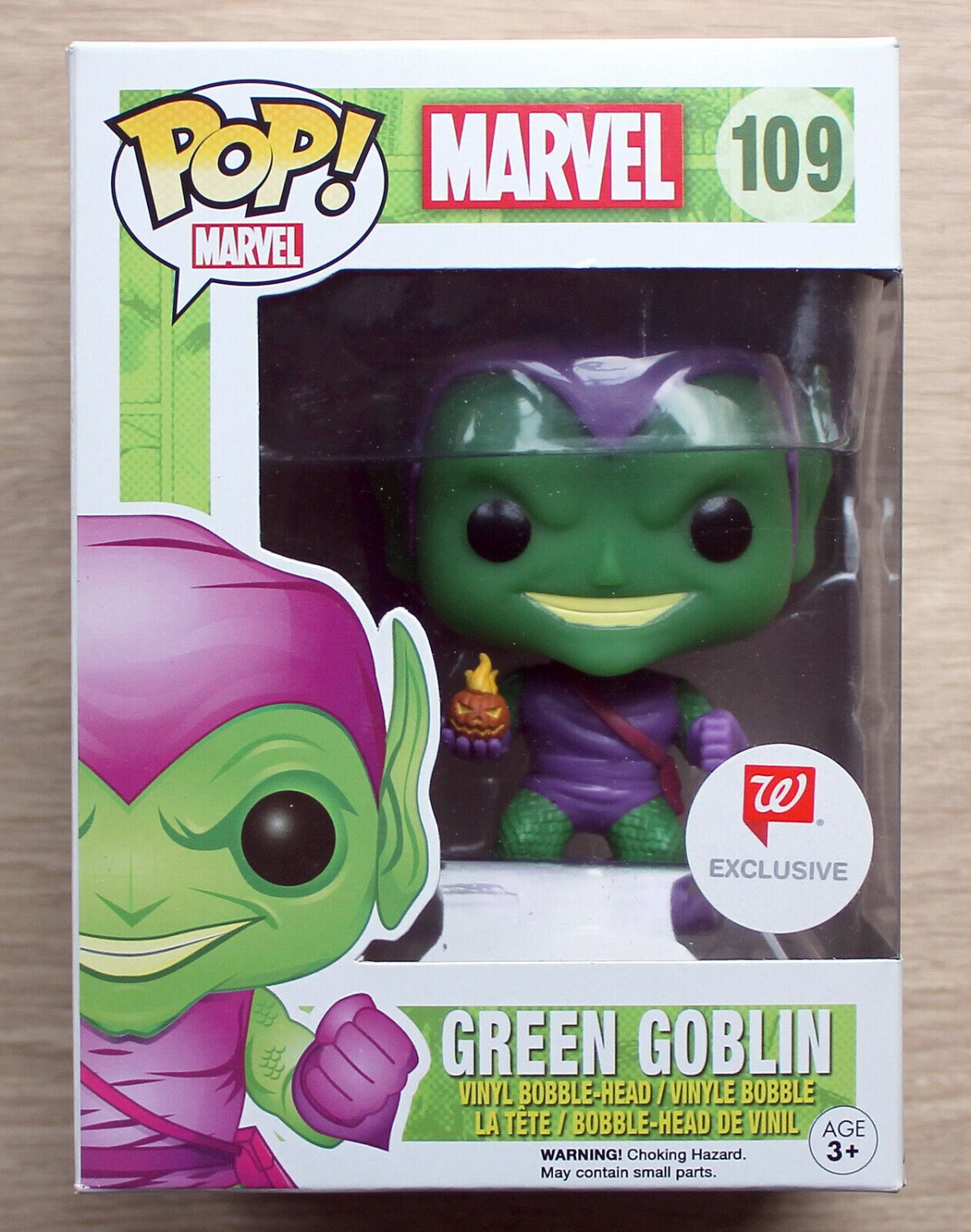 Funko Pop Marvel Green Goblin Walgreens (Light Creasing) + Free Protector