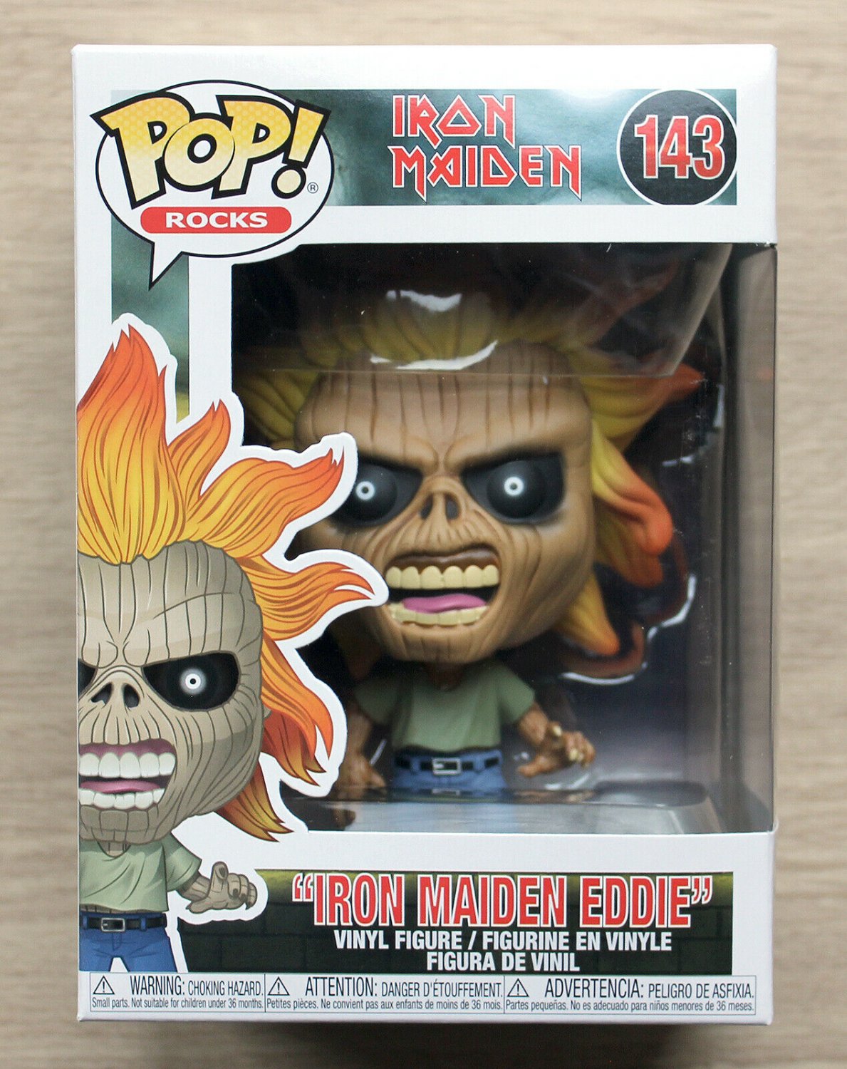 Funko Pop Rocks Iron Maiden Eddie + Free Protector