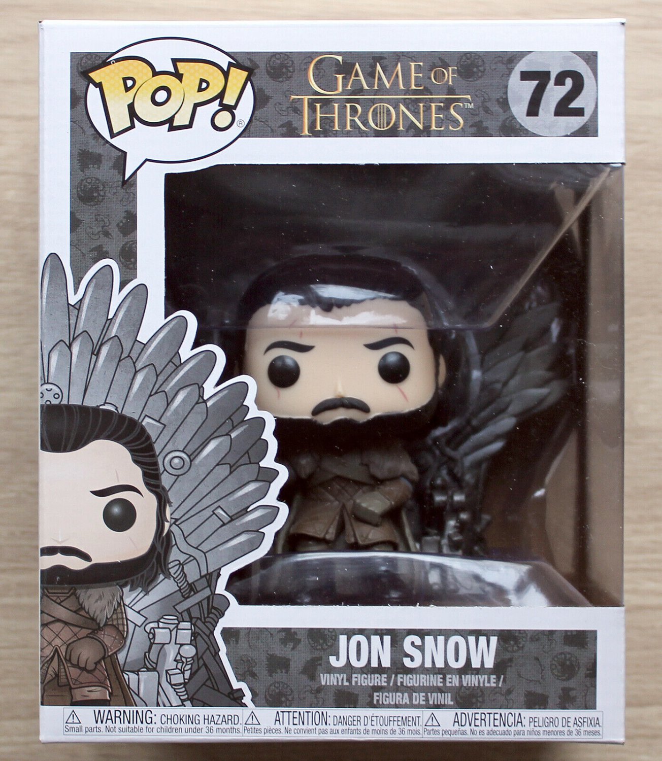 Funko Pop Game Of Thrones Jon Snow On Iron Throne + Free Protector