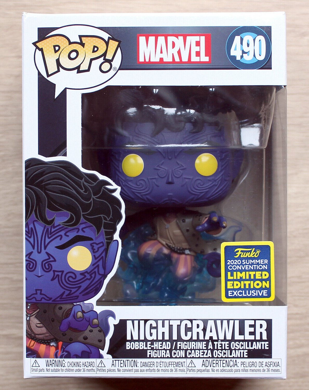 Funko Pop Marvel X-Men Nightcrawler SDCC + Free Protector