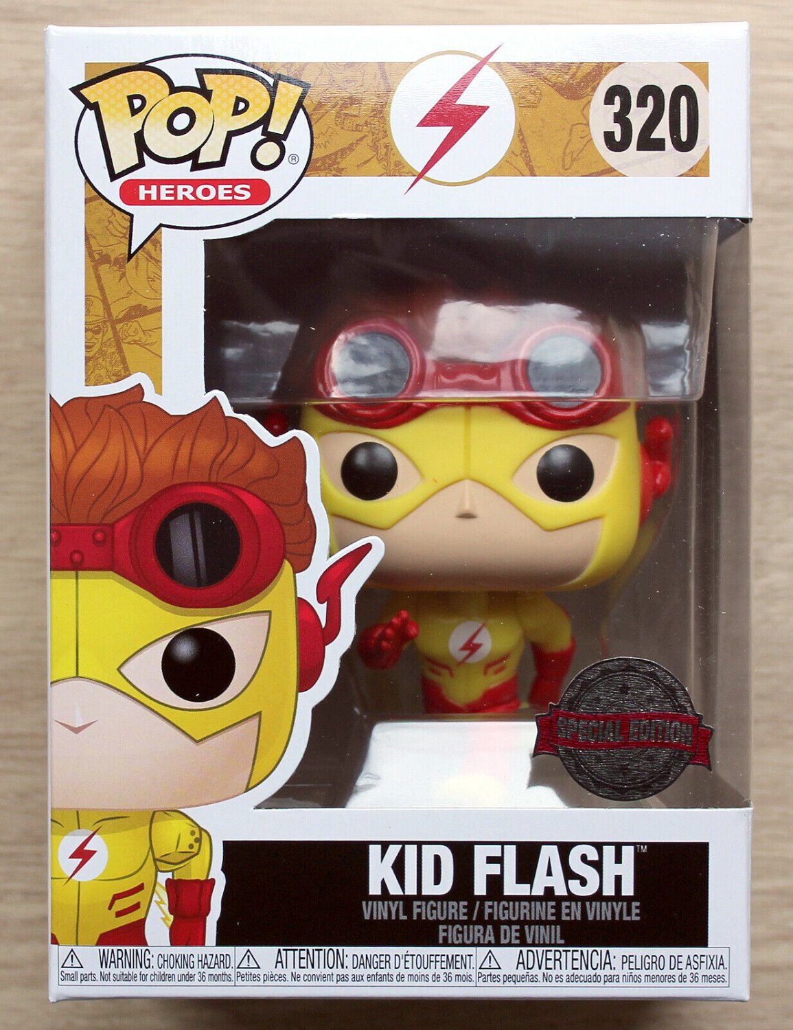 Funko Pop DC Heroes Kid Flash + Free Protector