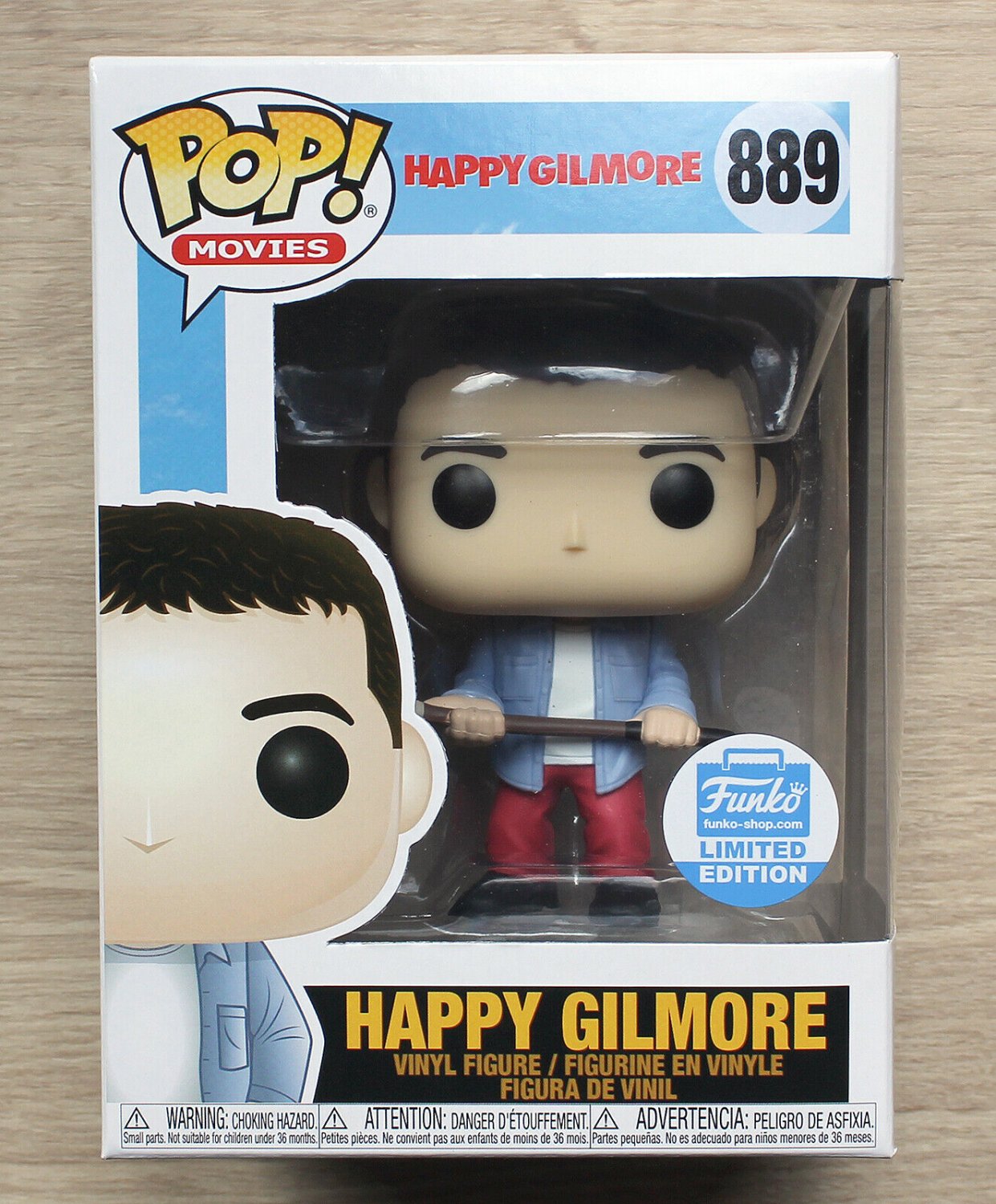 Funko Pop Happy Gilmore With Hockey Stick + Free Protector