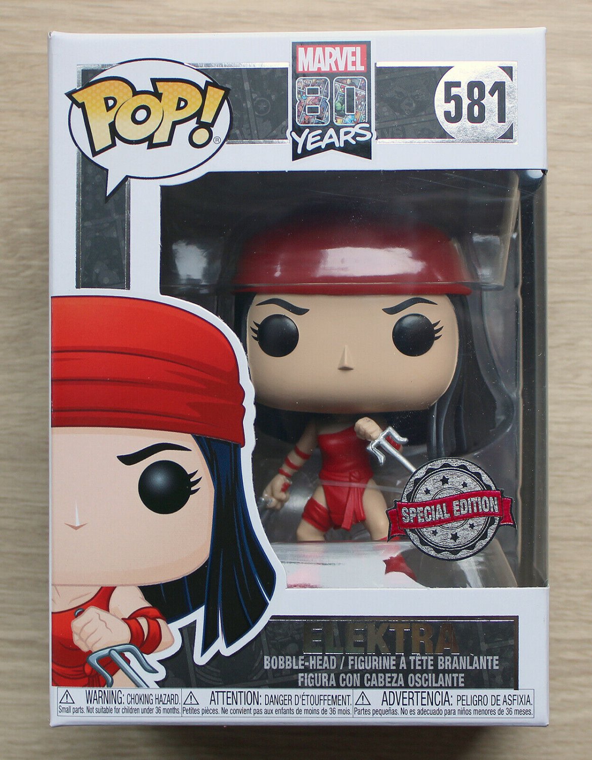 Funko Pop Marvel 80 Years Elektra + Protector