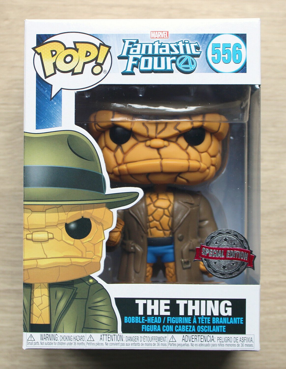 Funko Pop Marvel Fantastic Four The Thing In Disguise (Box Damage) + Protector
