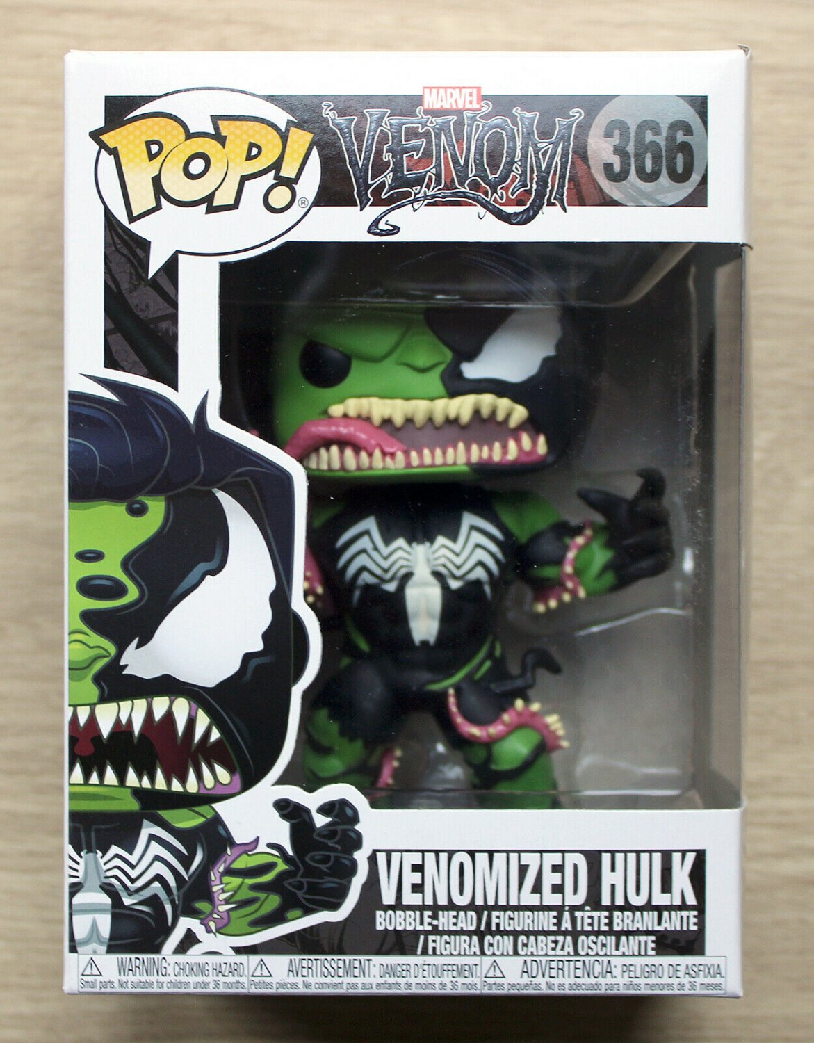 Funko Pop Marvel Venom Venomized Hulk + Free Protector
