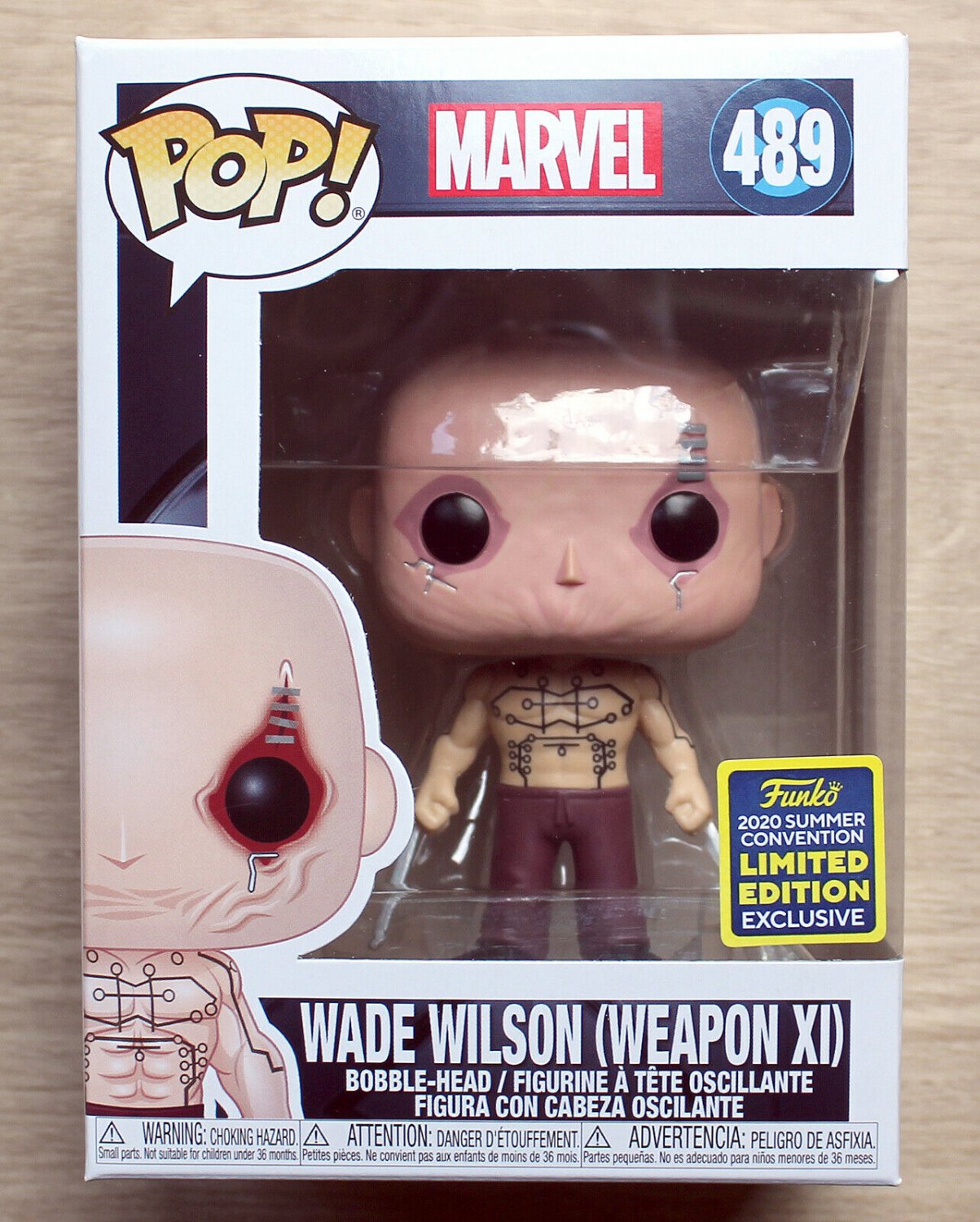 Funko Pop Marvel X-Men Wade Wilson Weapon XI SDCC + Free Protector