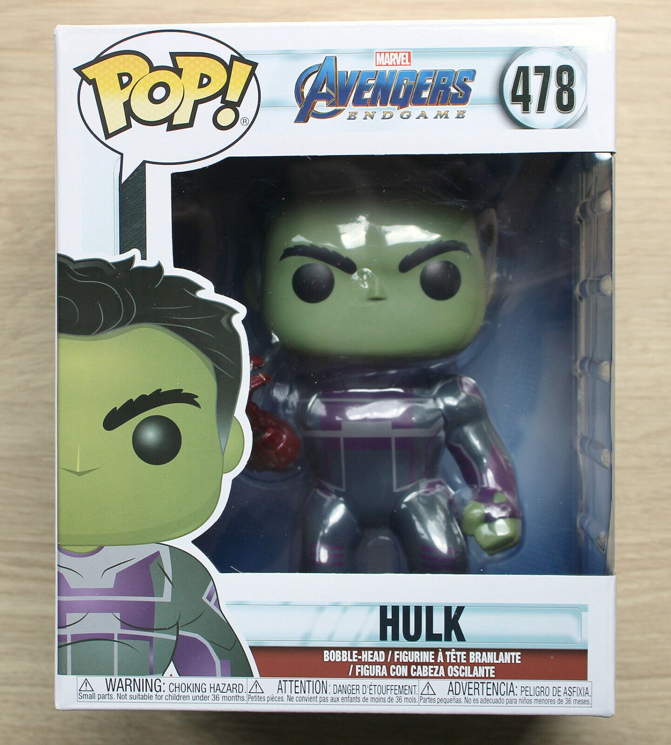 Funko Pop Marvel Avengers Endgame Hulk Infinity Gauntlet 6" + Free Protector
