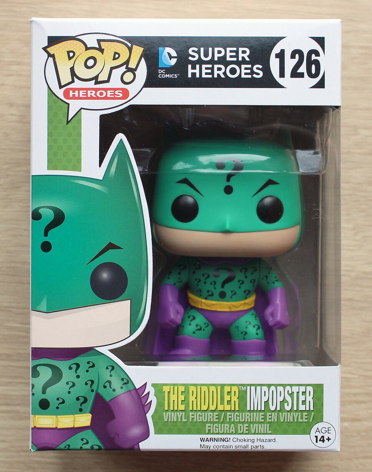 Funko Pop DC Heroes Batman The Riddler Imposter + Free Protector