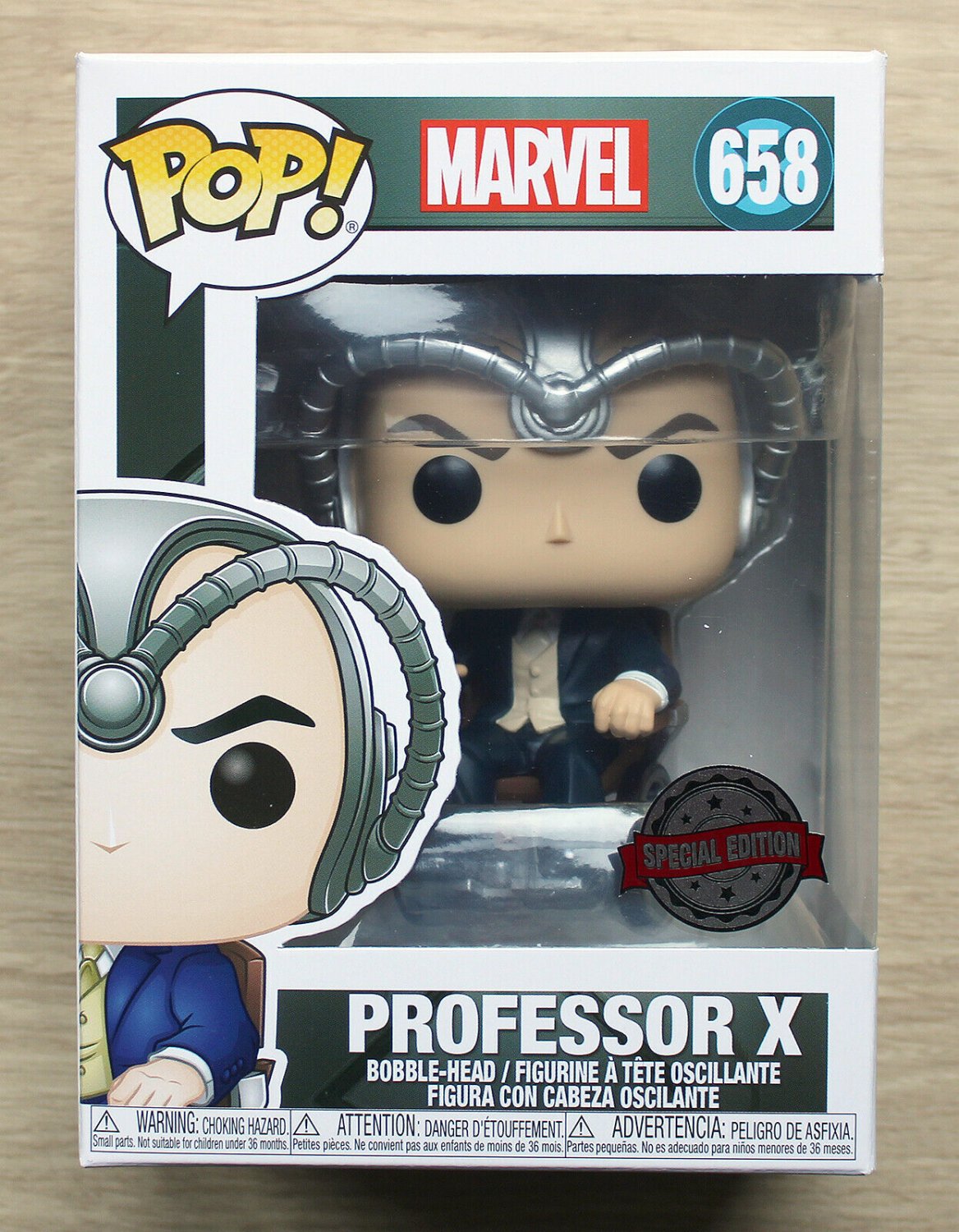 Funko Pop Marvel X-Men Professor X Cerebro + Free Protector