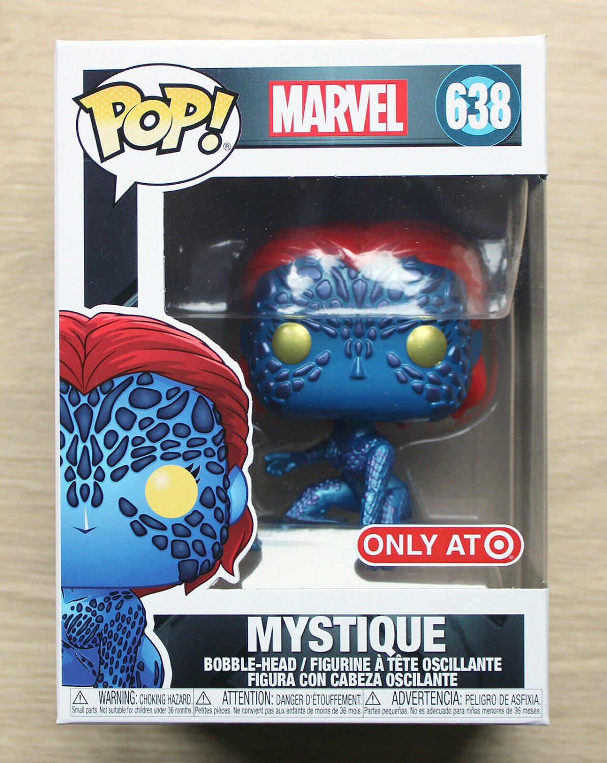 Funko Pop Marvel X-Men Mystique Metallic + Free Protector