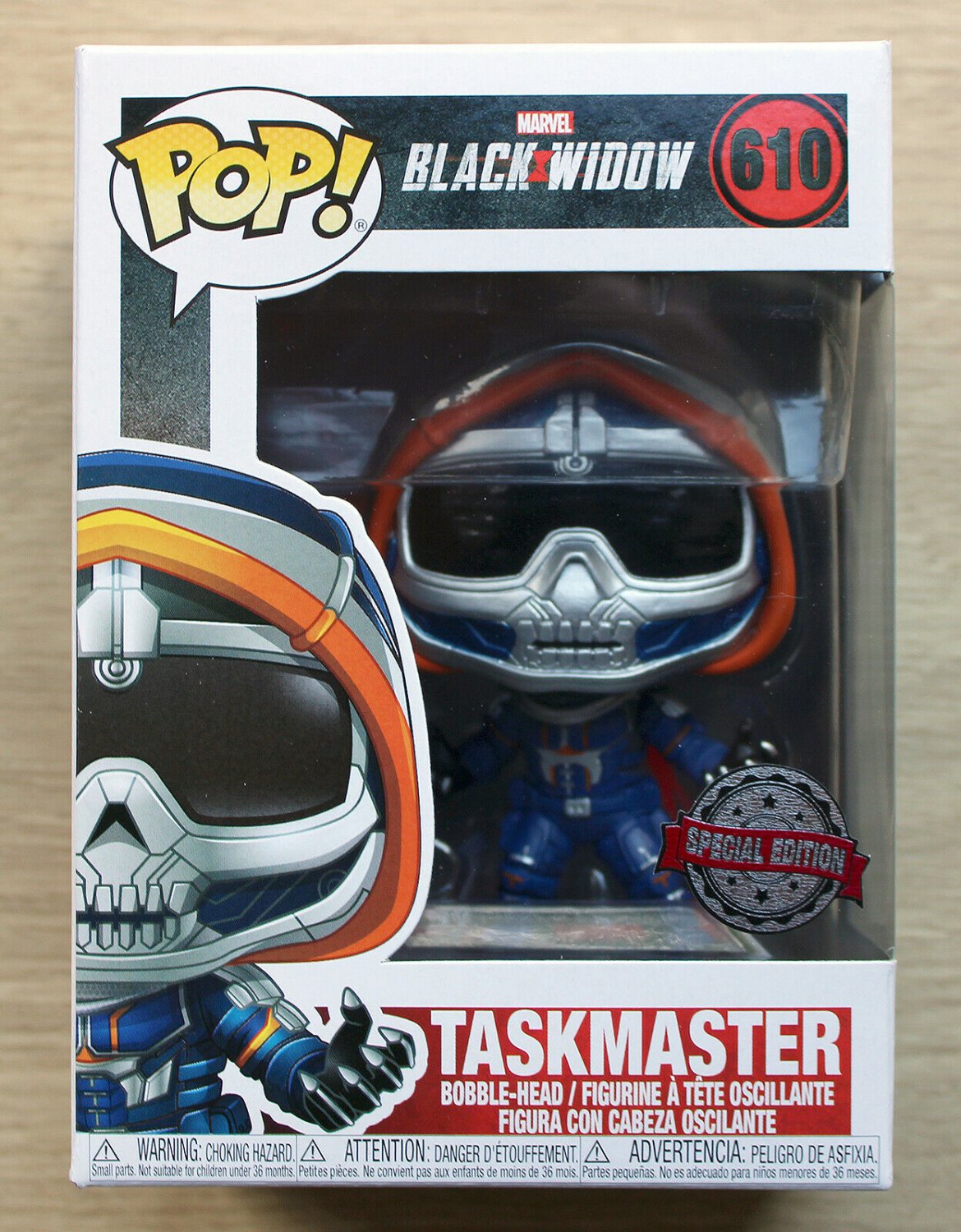 Funko Pop Marvel Black Widow Taskmaster With Claws + Free Protector