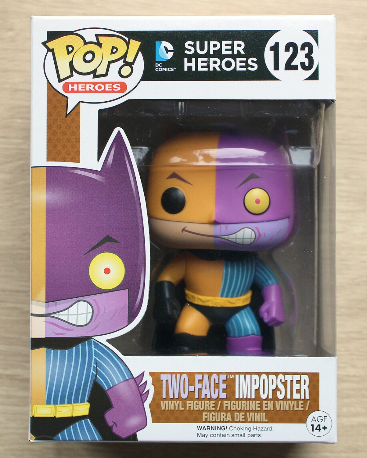 Funko Pop DC Heroes Two-Face Impopster + Free Protector