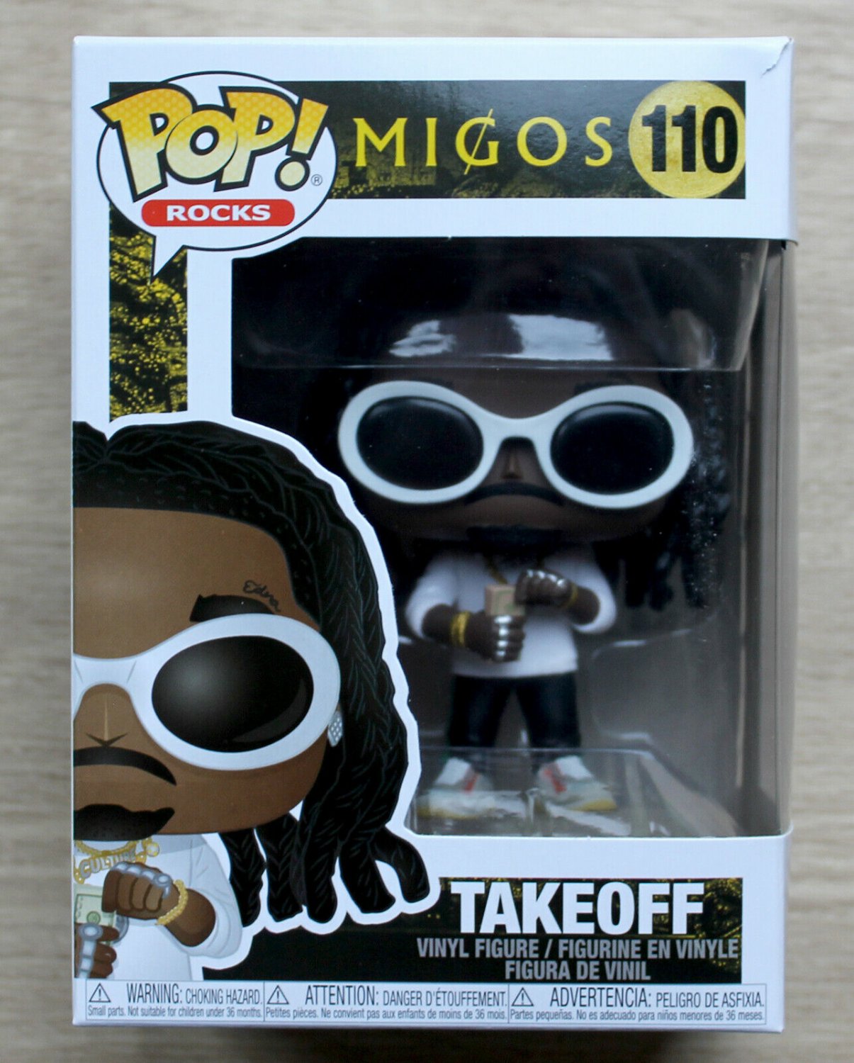 Funko Pop Rocks Migos Takeoff (Small Rip) + Free Protector