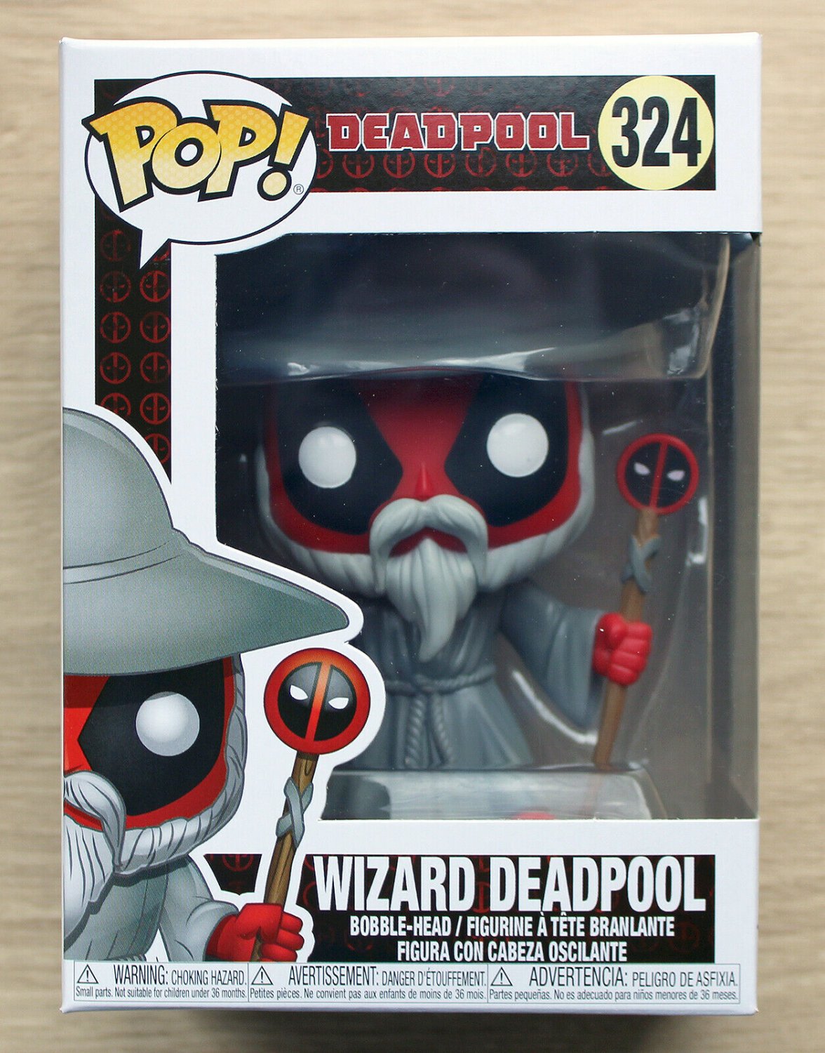 Funko Pop Marvel Deadpool Wizard Deadpool + Free Protector