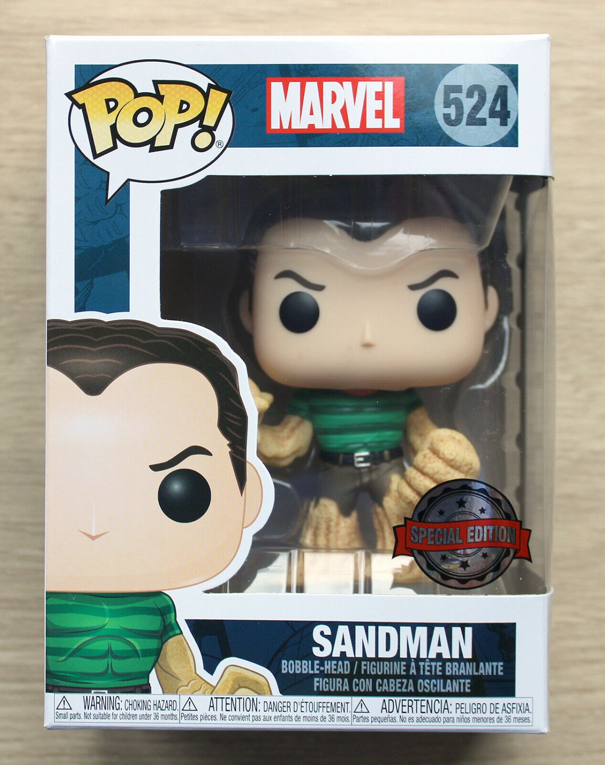 Funko Pop Marvel Spider-Man Sandman + Free Protector