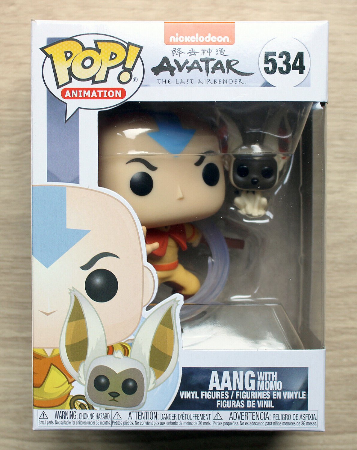 Funko Pop Avatar The Last Airbender Aang With Momo + Free Protector