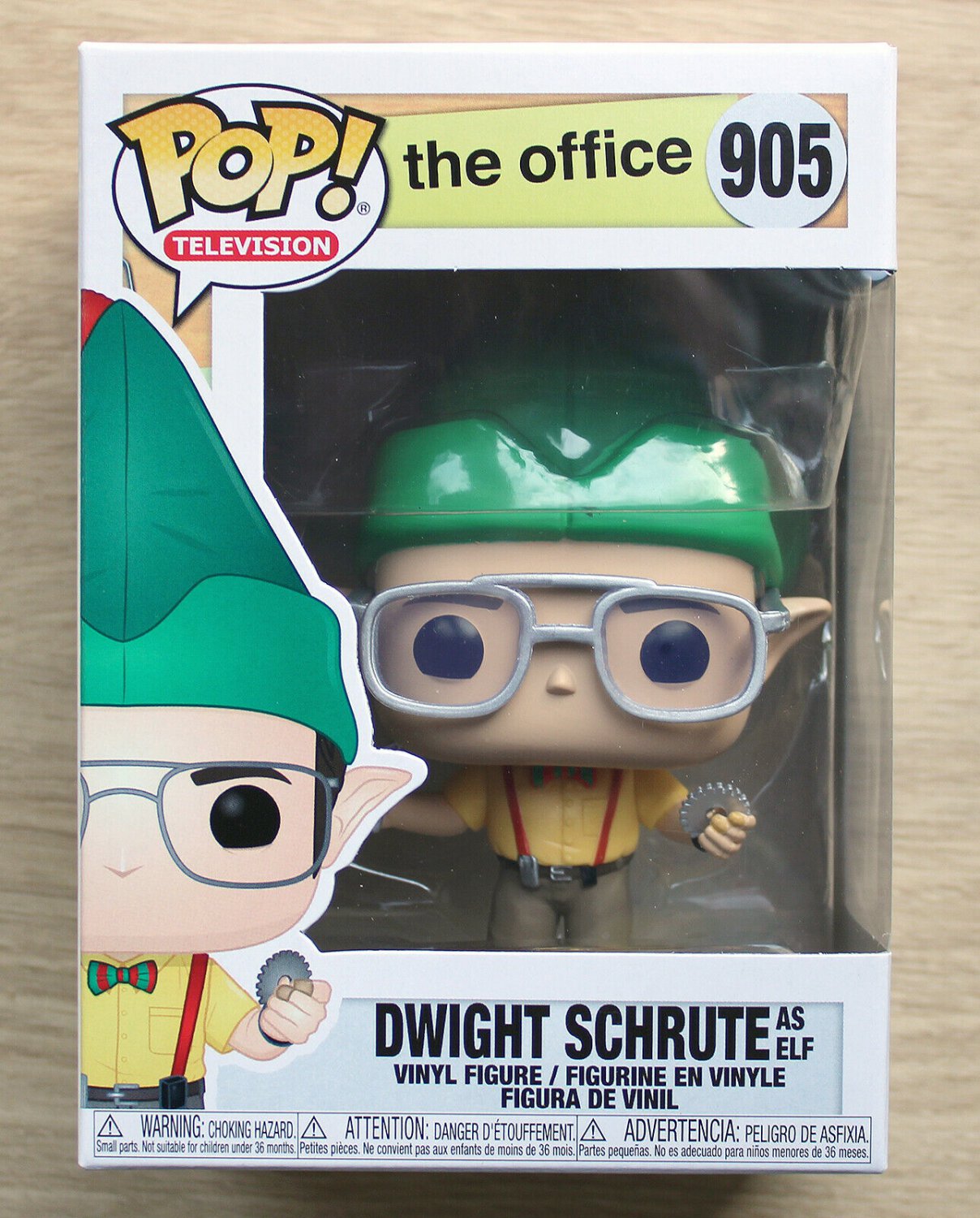 Funko Pop The Office Dwight Schrute As Elf + Free Protector
