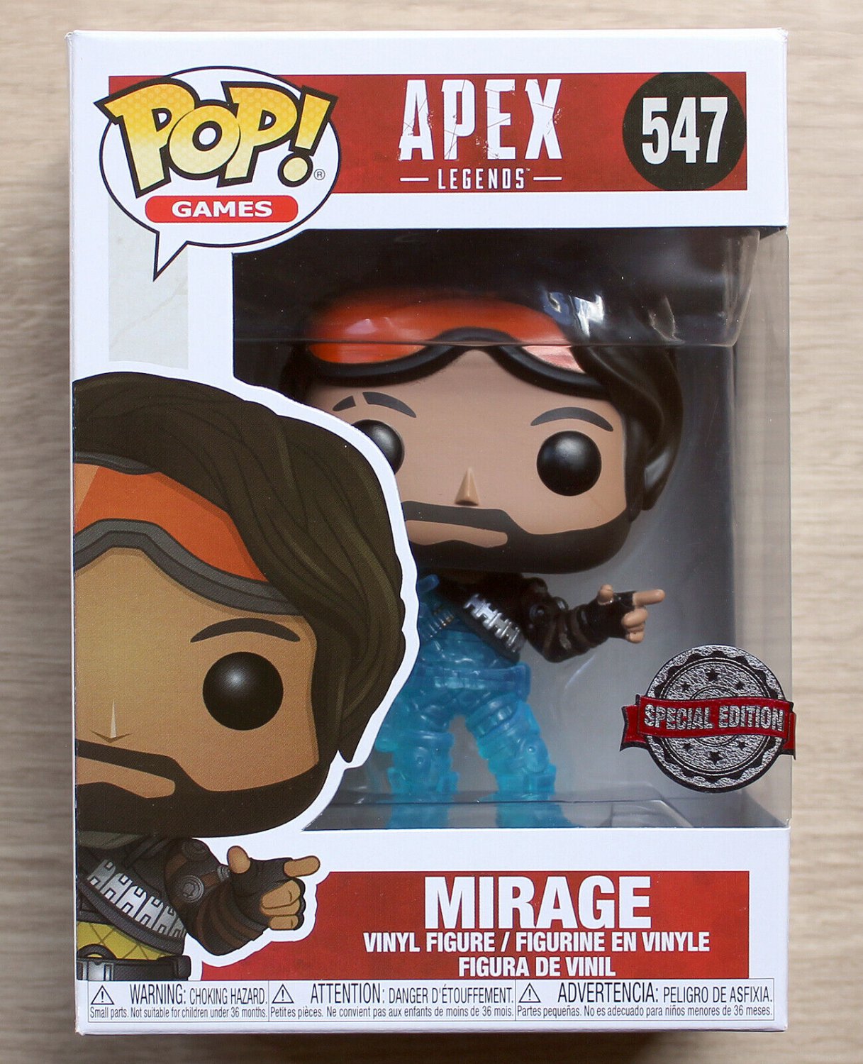 Funko Pop Games Apex Legends Mirage Translucent + Free Protector