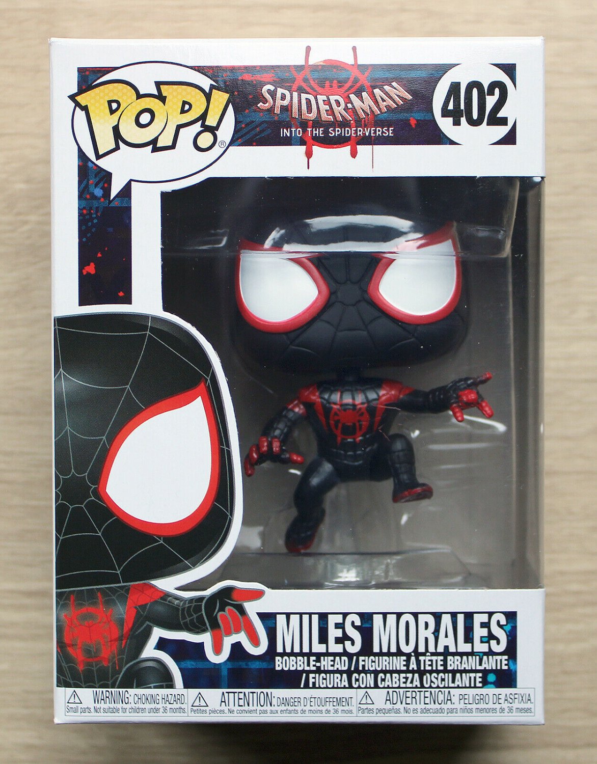 Funko Pop Marvel Spider-Man Spider-Verse Miles Morales + Free Protector